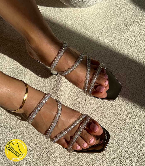 صندل پاشنه نقره ای