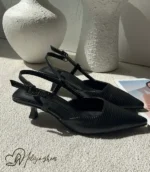 کفش پاشنه گربه ای کوتاه کد 7026