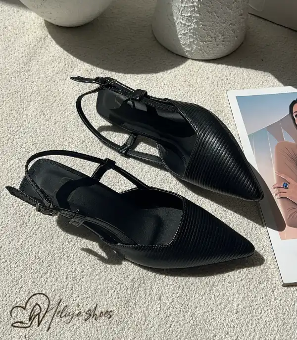 کفش پاشنه گربه ای کوتاه کد 7026