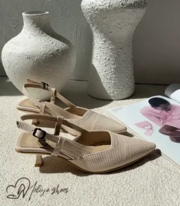 کفش پاشنه گربه ای کوتاه کد 7026