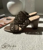 صندل پاشنه بلند حصیری کد 7032