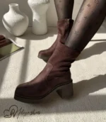 بوت پاشنه پهن چانکی کد 7036