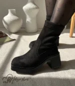 بوت پاشنه پهن چانکی کد 7036